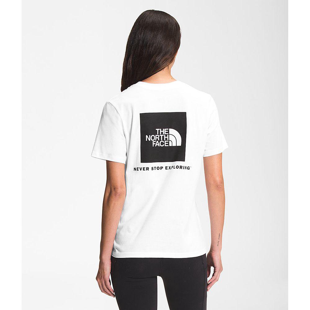The North Face Κοντό Μανίκι Box Nse Γυναικεια T Shirt - Ασπρα / Μαυρα (PBDQ97210)